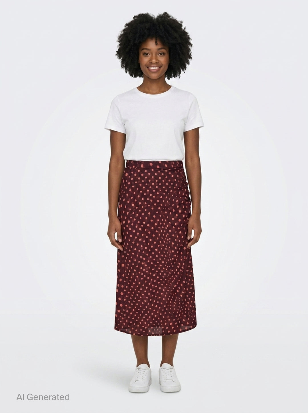 Polka Dot Mesh Long Skirt | Stella McCartney | Club21 - front