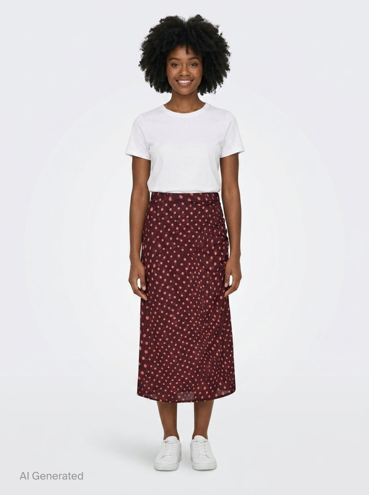Polka Dot Mesh Long Skirt | Stella McCartney | Club21 - front