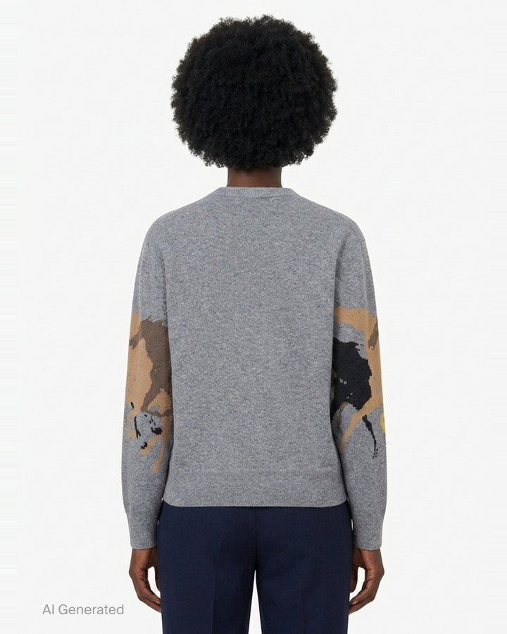 Racing Horses Knit Jumper | Stella McCartney | Club21 - back