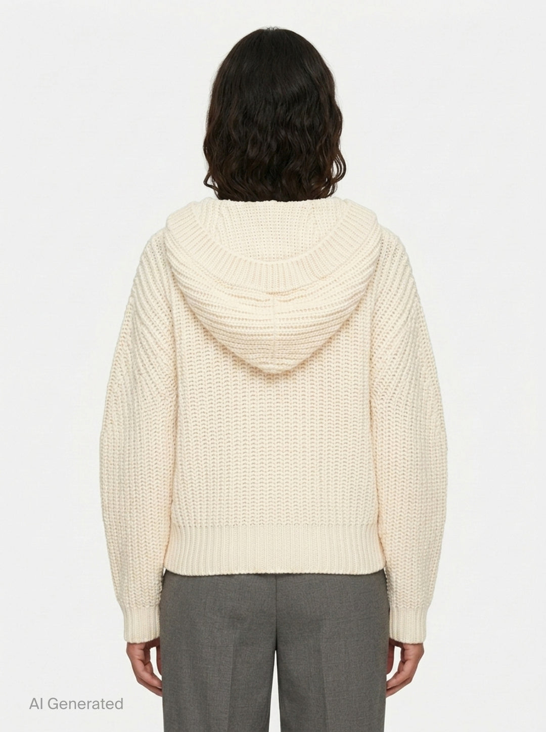 Recycled Cashmere Rib Cardigan | Stella McCartney | Club21 - back