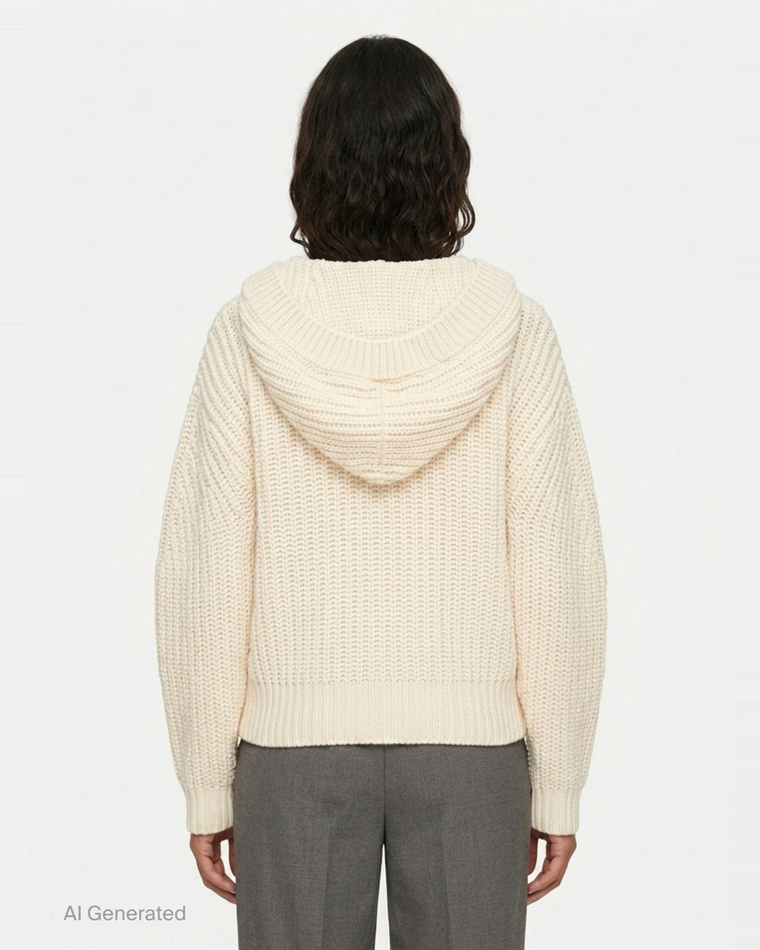 Recycled Cashmere Rib Cardigan | Stella McCartney | Club21 - back