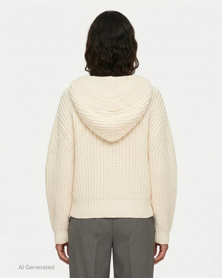 Recycled Cashmere Rib Cardigan | Stella McCartney | Club21 - back