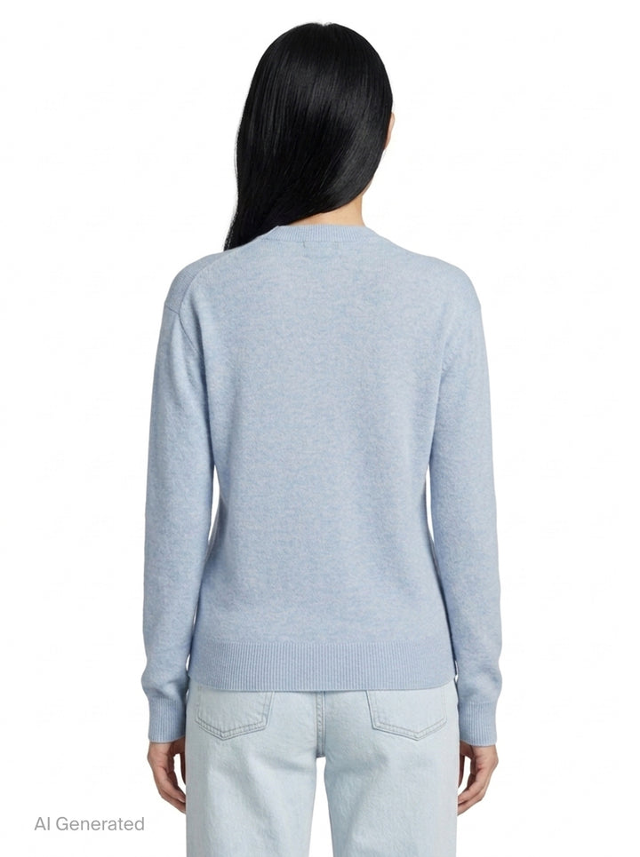 Recycled Cashmere V-Neck Jumper | Stella McCartney | Club21 - back
