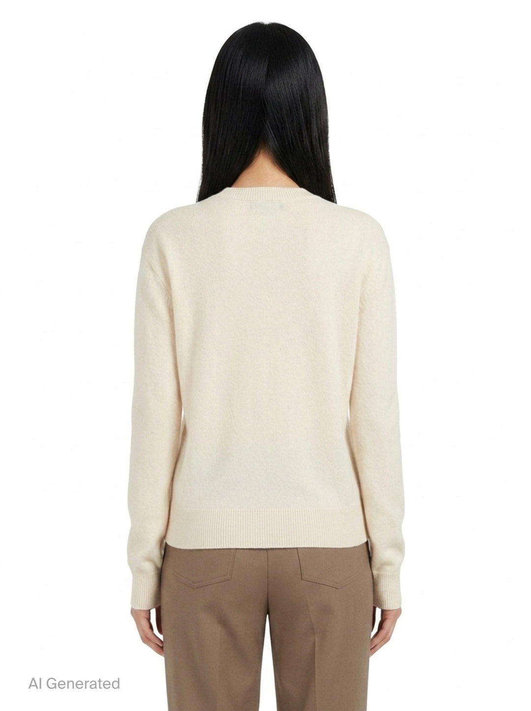 Recycled Cashmere V-Neck Jumper | Stella McCartney | Club21 - back