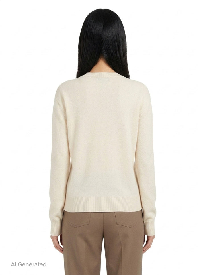 Recycled Cashmere V-Neck Jumper | Stella McCartney | Club21 - back