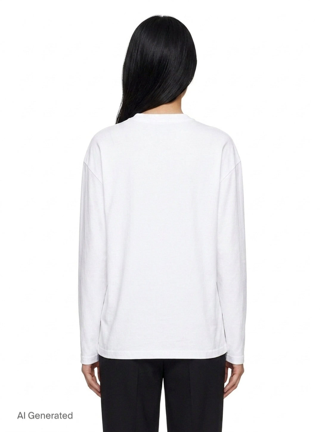 Watercolour Alpaca Long Sleeve Tee | Stella McCartney | Club21 - back