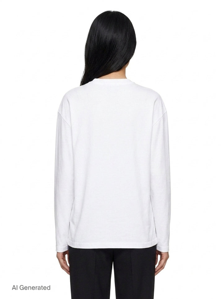 Watercolour Alpaca Long Sleeve Tee | Stella McCartney | Club21 - back