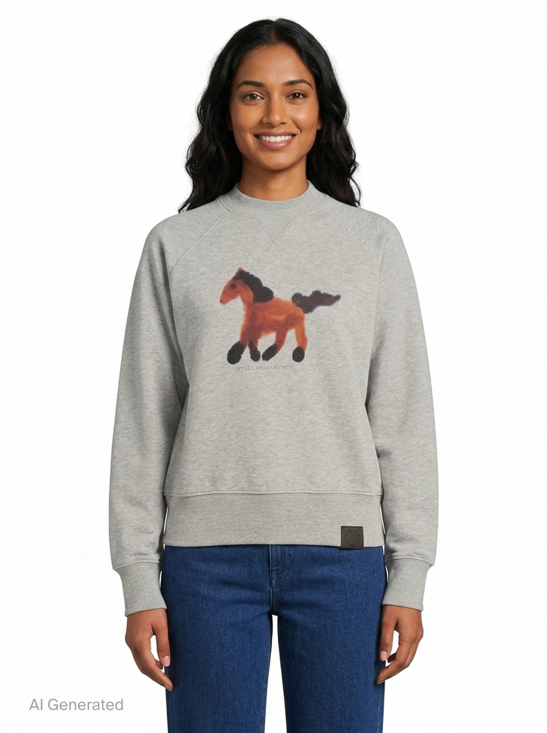Watercolour Horse Sweatshirt | Stella McCartney | Club21 - front