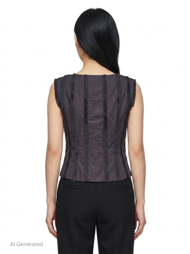 Thread Fringe Boat Neck Top | Stolen Stores | Club21 - back