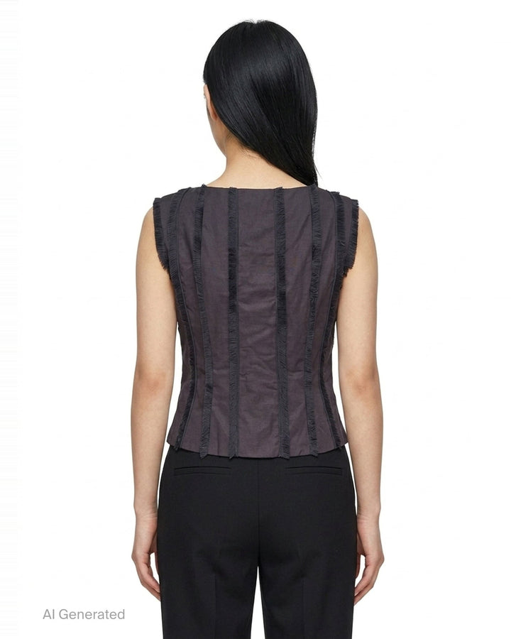 Thread Fringe Boat Neck Top | Stolen Stores | Club21 - back