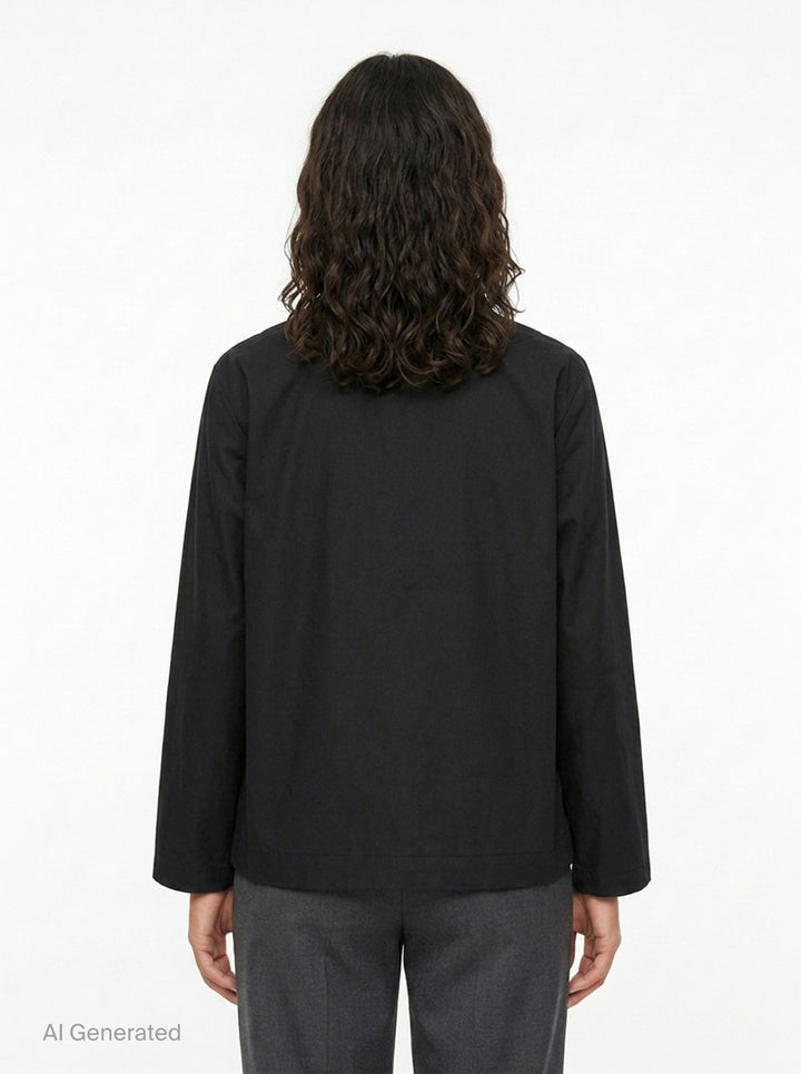 Cotton Broadcloth Ruffle Blouse | Tao | Club21 - back