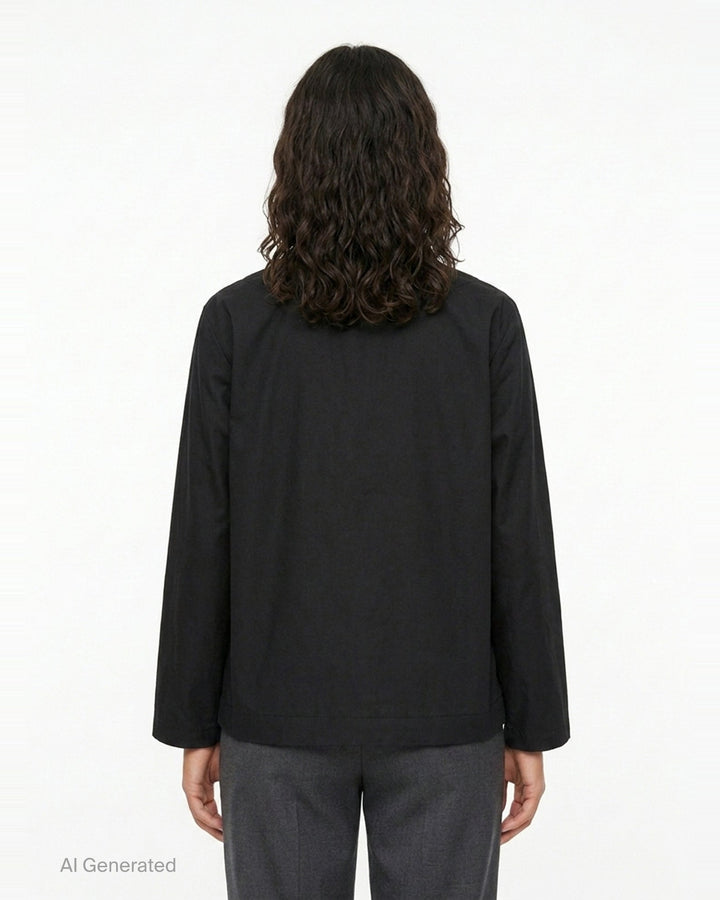 Cotton Broadcloth Ruffle Blouse | Tao | Club21 - back