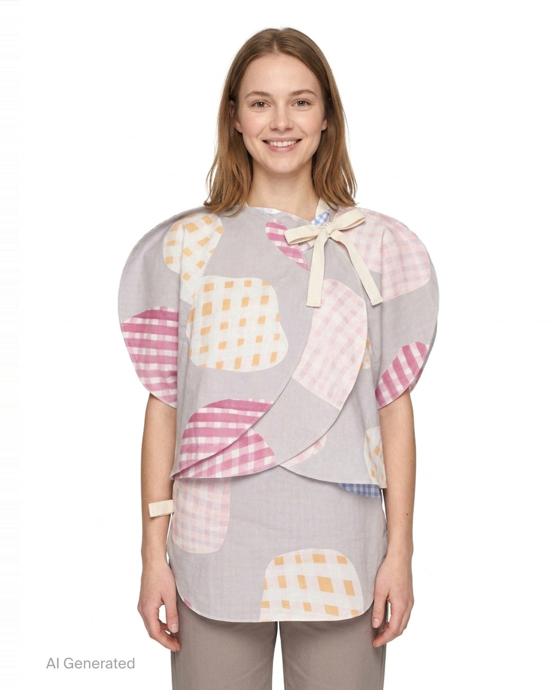 Puff Silhouette Patchwork Blouse | Tao | Club21 - front