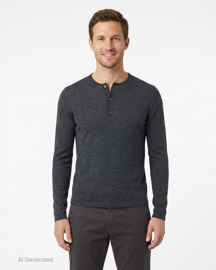 Henley Knit Top | TEAM WANG design | Club21 - front
