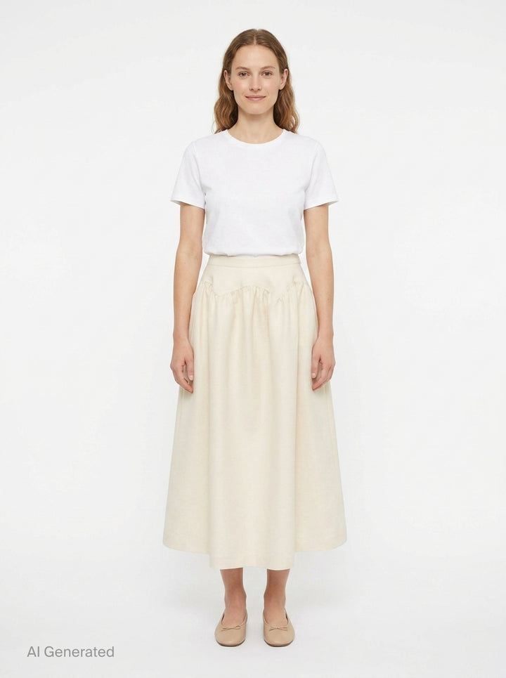 Arc-Line Full Skirt | The Loom Atelier | Club21 - front