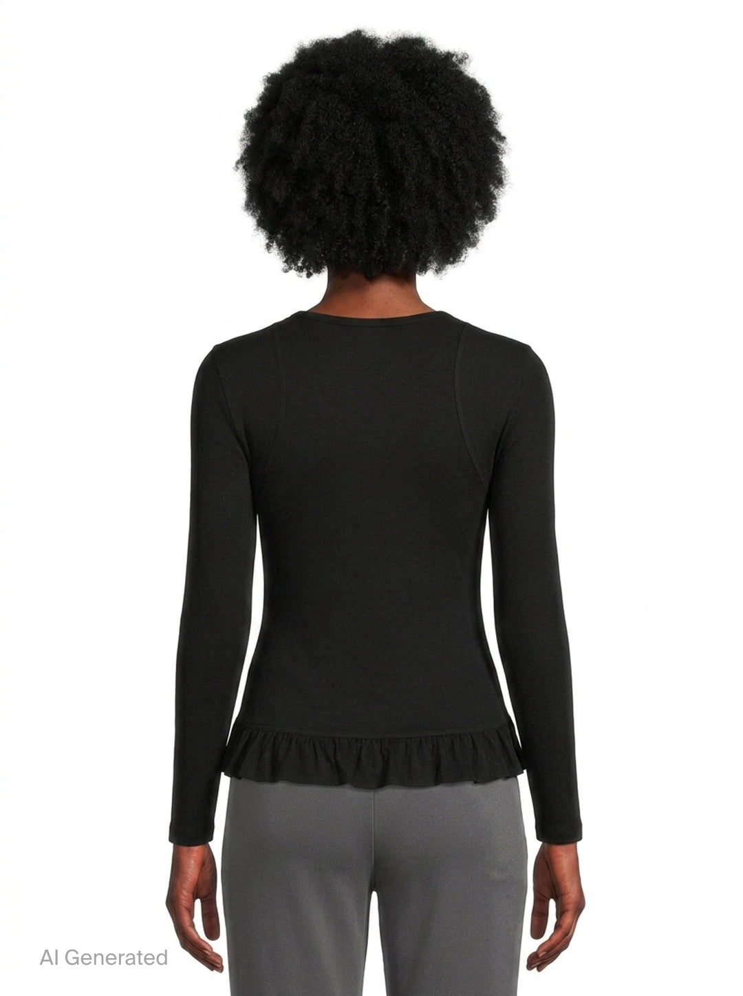 Dual Line Peplum Tee | The Loom Atelier | Club21 - back