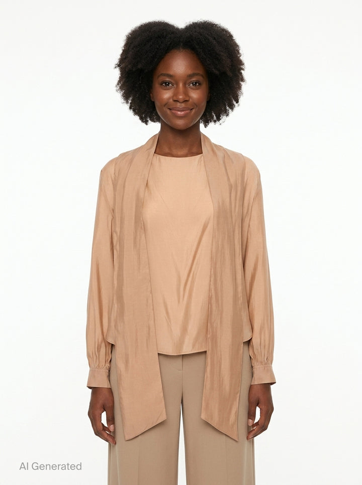 Scarf Drape Blouse | The Loom Atelier | Club21 - front
