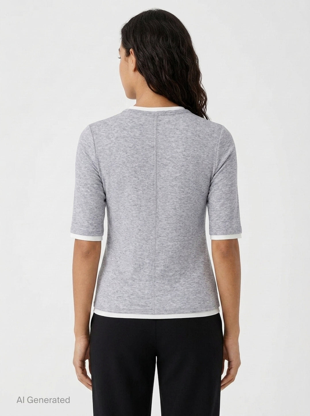 Slim Elbow Sleeve Tee | The Loom Atelier | Club21 - back
