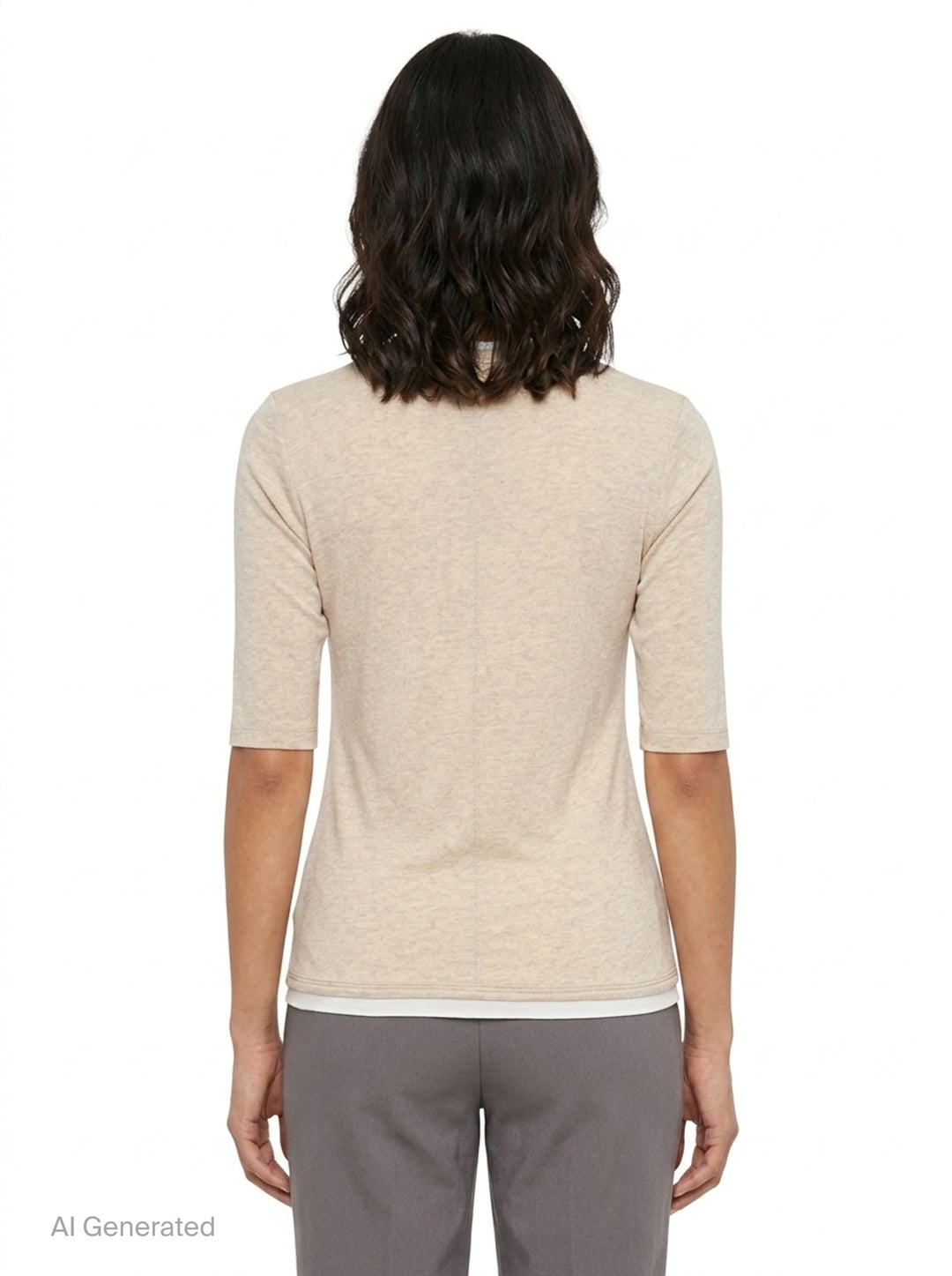 Slim Elbow Sleeve Tee | The Loom Atelier | Club21 - back