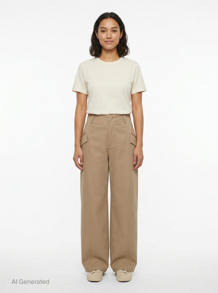 Spiral Line Barrel Trousers | The Loom Atelier | Club21 - front
