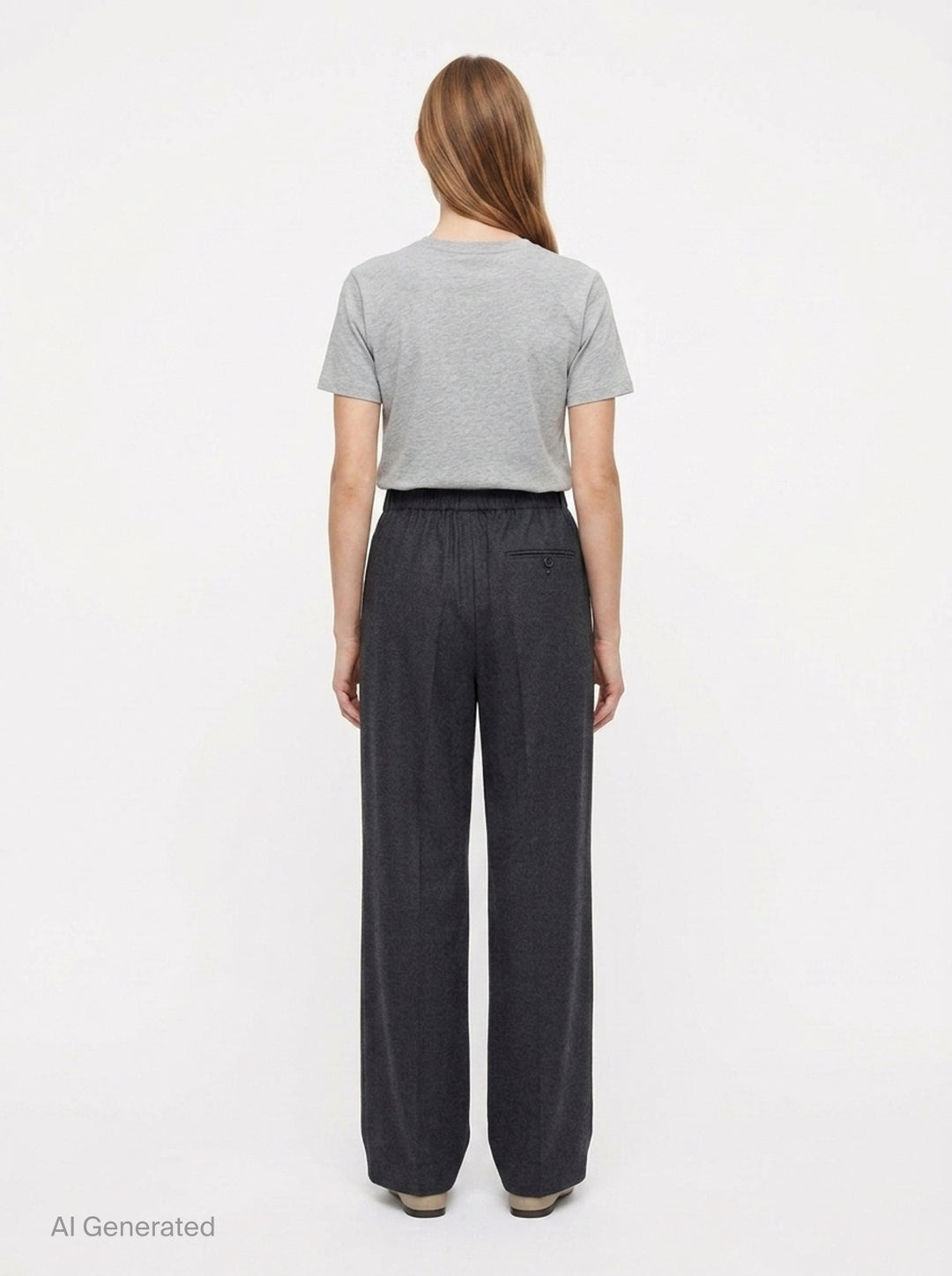 Wool Crease Band Trousers | The Loom Atelier | Club21 - back