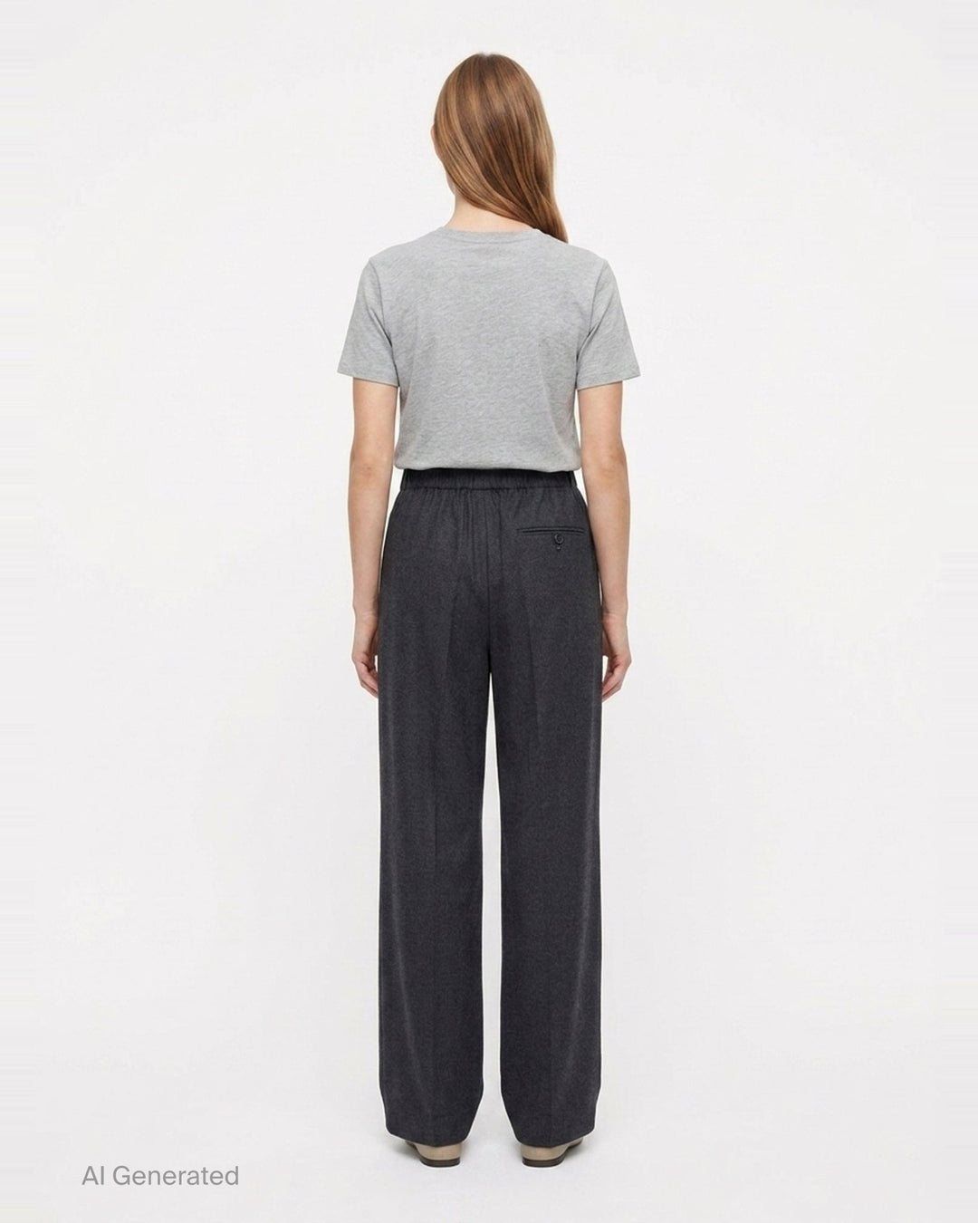 Wool Crease Band Trousers | The Loom Atelier | Club21 - back