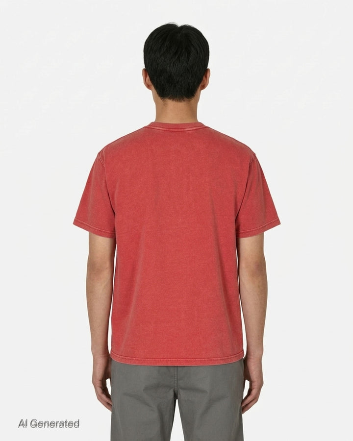 thisisneverthat T-Logo Tee in woodland camouflage with white brand wordmark printed across the chest and ribbed crew neckline - back