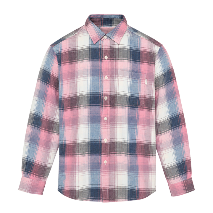 Washed Check Long Sleeve Shirt