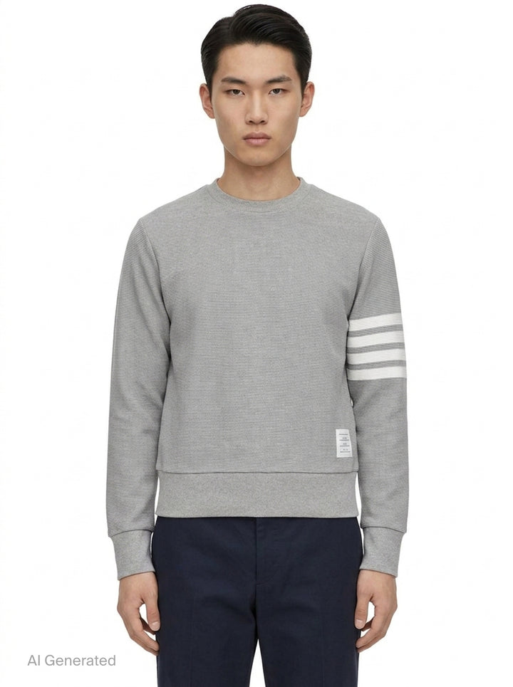 4-Bar Cotton Pullover Sweatshirt | Thom Browne | Club21 - front