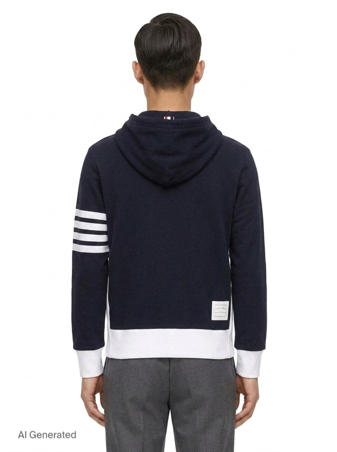 4-Bar Jersey Zip Hoodie | Thom Browne | Club21 - back