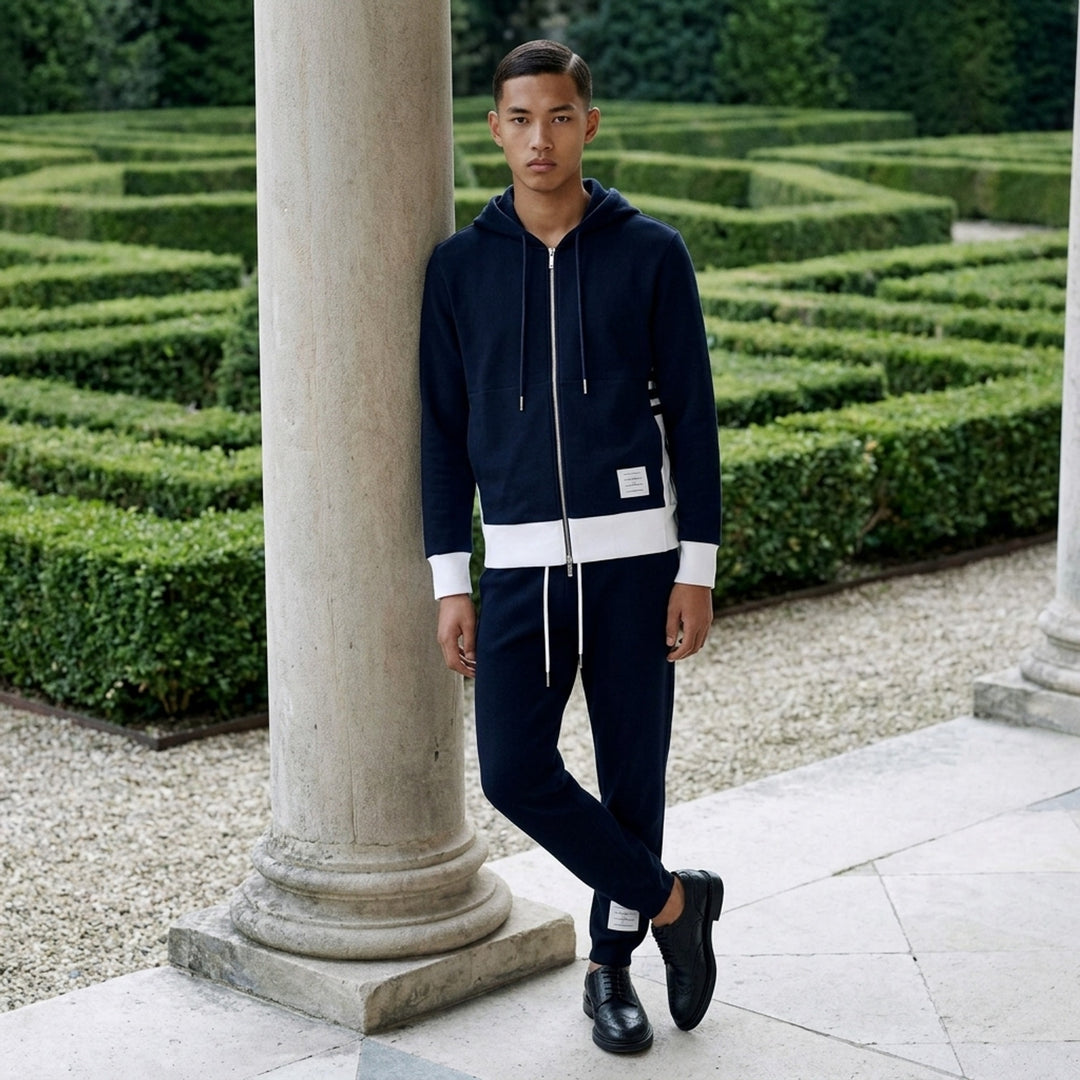 4-Bar Jersey Zip Hoodie | Thom Browne | Club21 - lifestyle