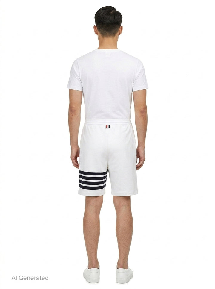 4-Bar Loopback Sweat Shorts | Thom Browne | Club21 - back