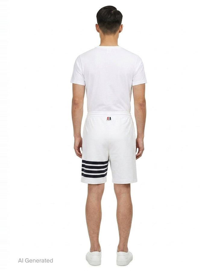 4-Bar Loopback Sweat Shorts | Thom Browne | Club21 - back