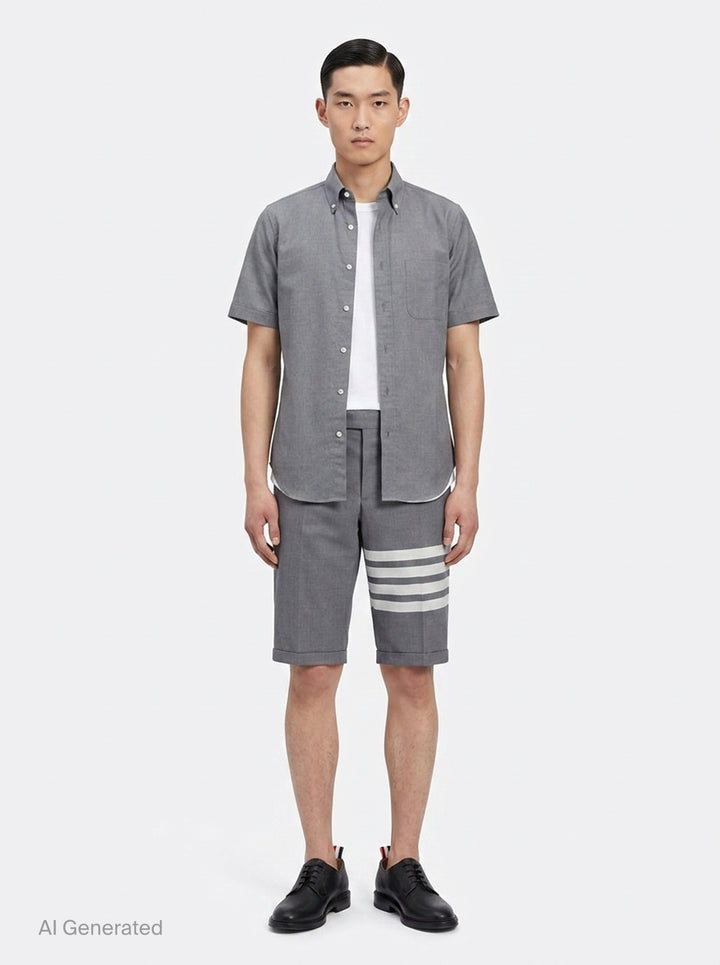 4-Bar Low Rise Shorts | Thom Browne | Club21 - front