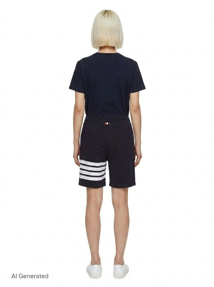 4-Bar Mid Thigh Shorts | Thom Browne | Club21 - back