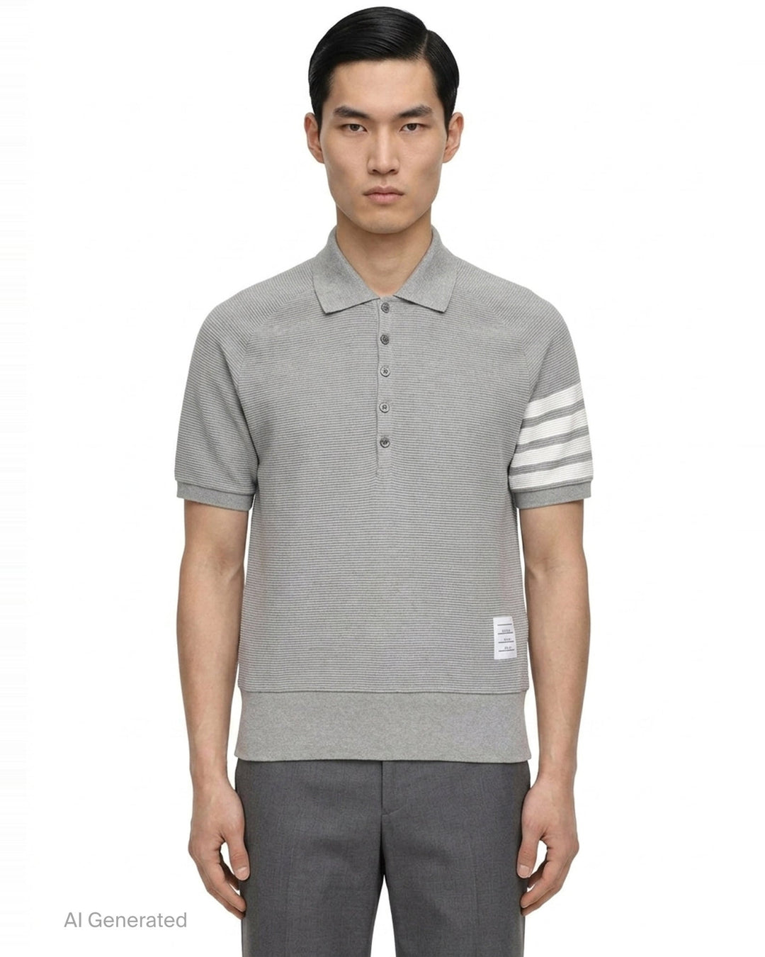 4-Bar Saddle Sleeve Polo | Thom Browne | Club21 - front