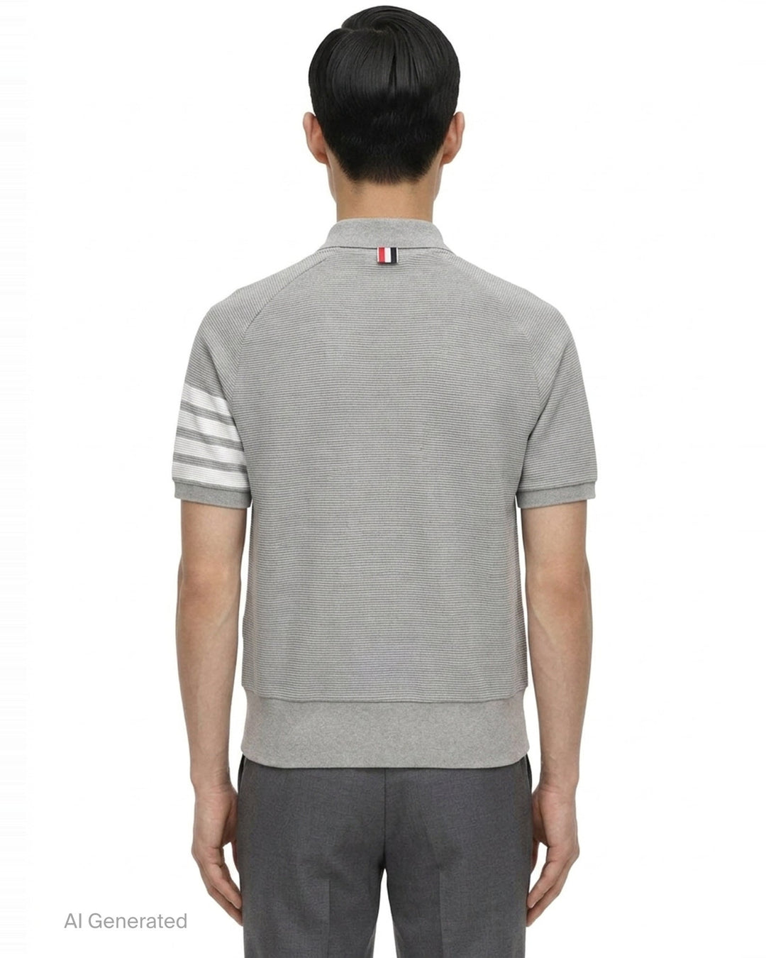 4-Bar Saddle Sleeve Polo | Thom Browne | Club21 - back