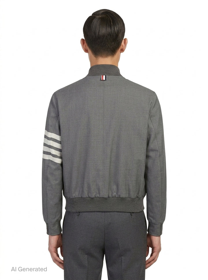 4-Bar Stripe Blouson Jacket | Thom Browne | Club21 - back