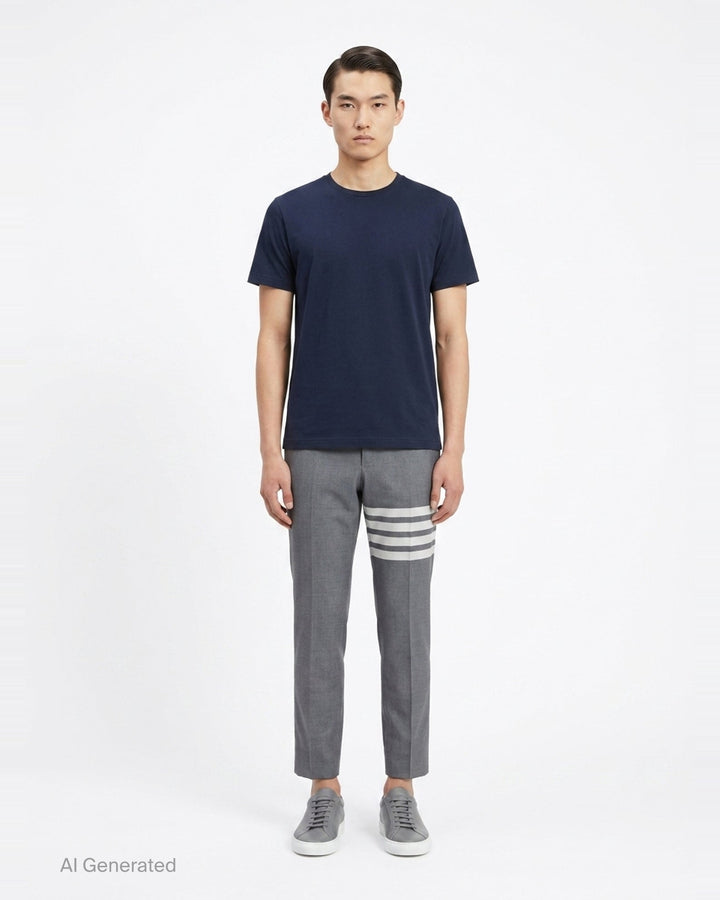 4-Bar Stripe Tailored Trousers | Thom Browne | Club21 - front