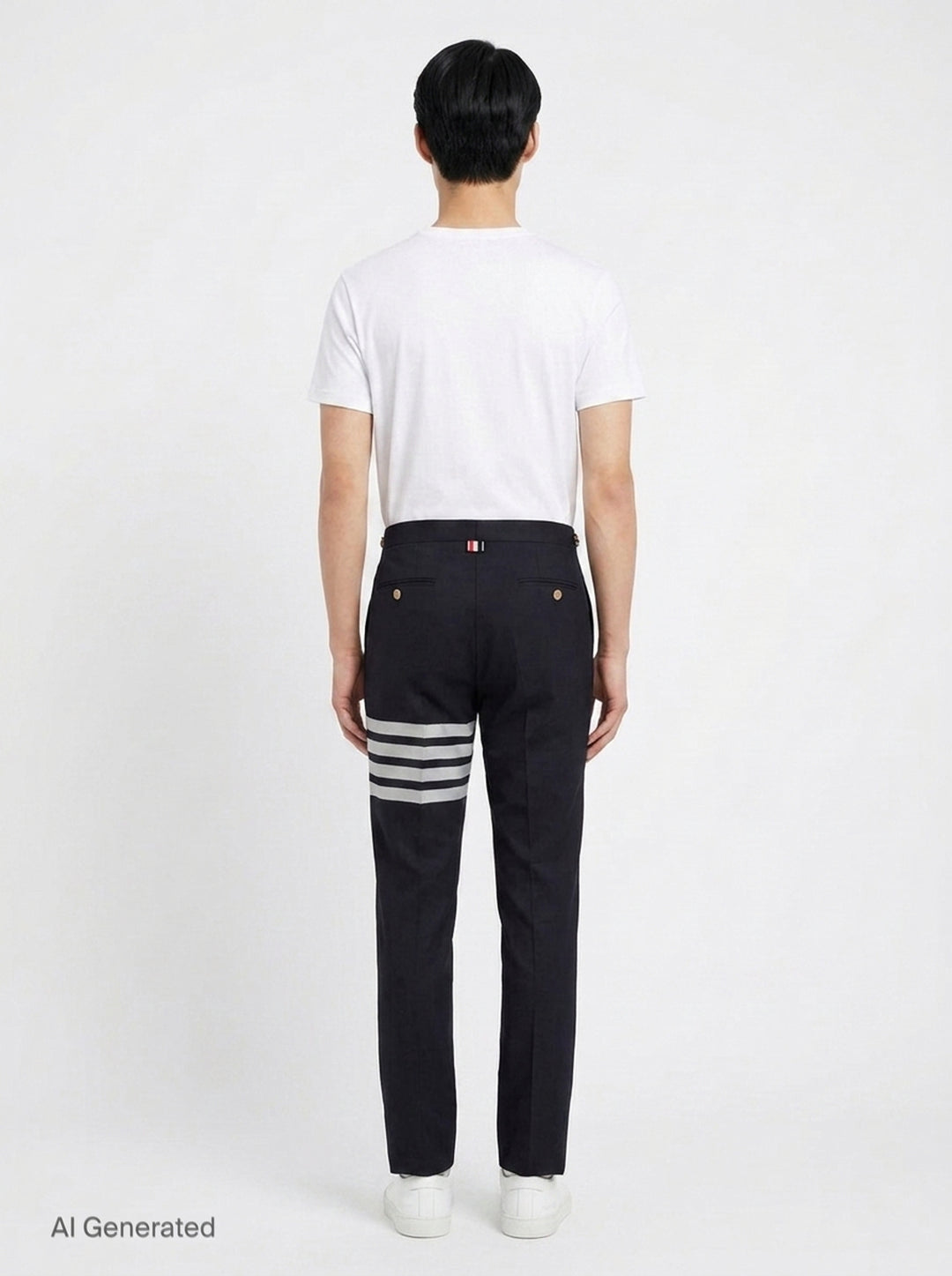 4-Bar Stripe Tailored Trousers | Thom Browne | Club21 - back