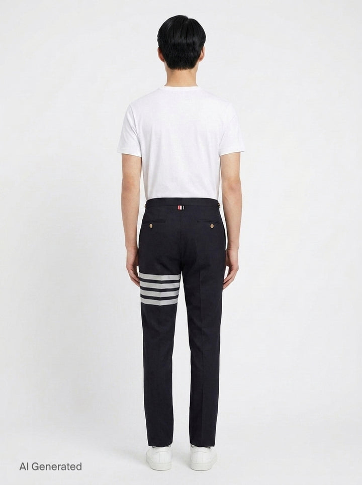4-Bar Stripe Tailored Trousers | Thom Browne | Club21 - back