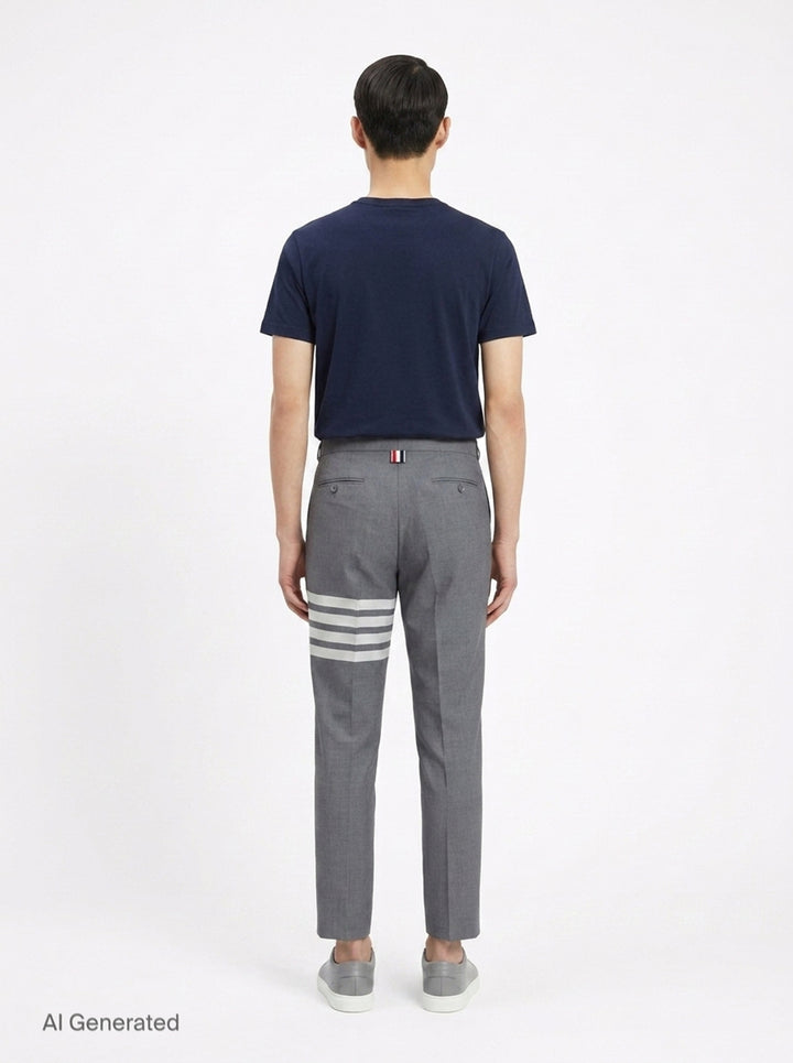 4-Bar Stripe Tailored Trousers | Thom Browne | Club21 - back