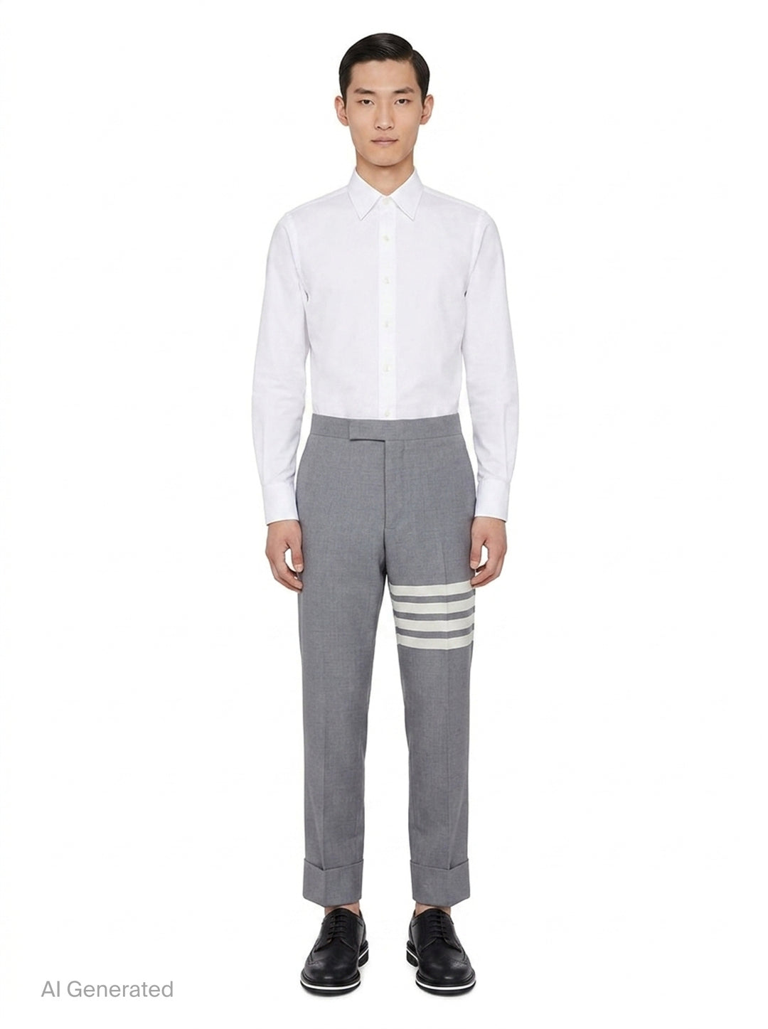 4-Bar Stripe Wool Trousers | Thom Browne | Club21 - front