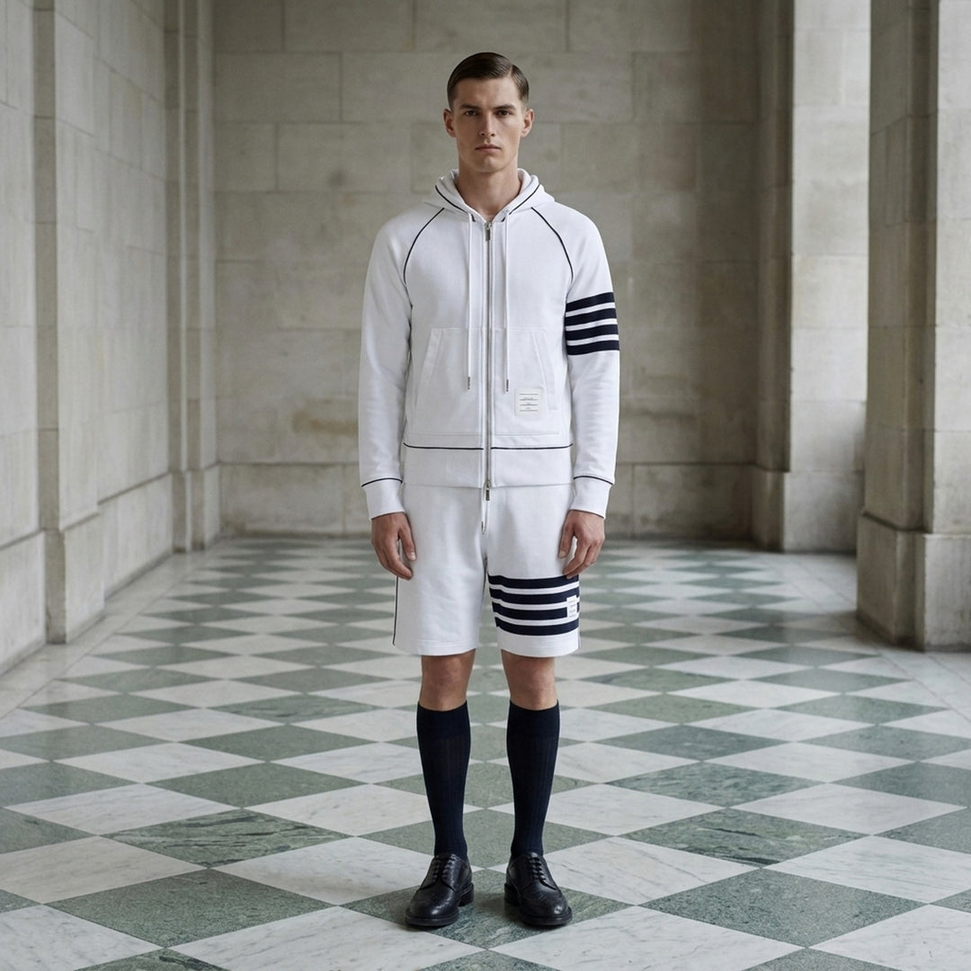 4-Bar Stripe Zip Through Hoodie | Thom Browne | Club21 - lifestyle