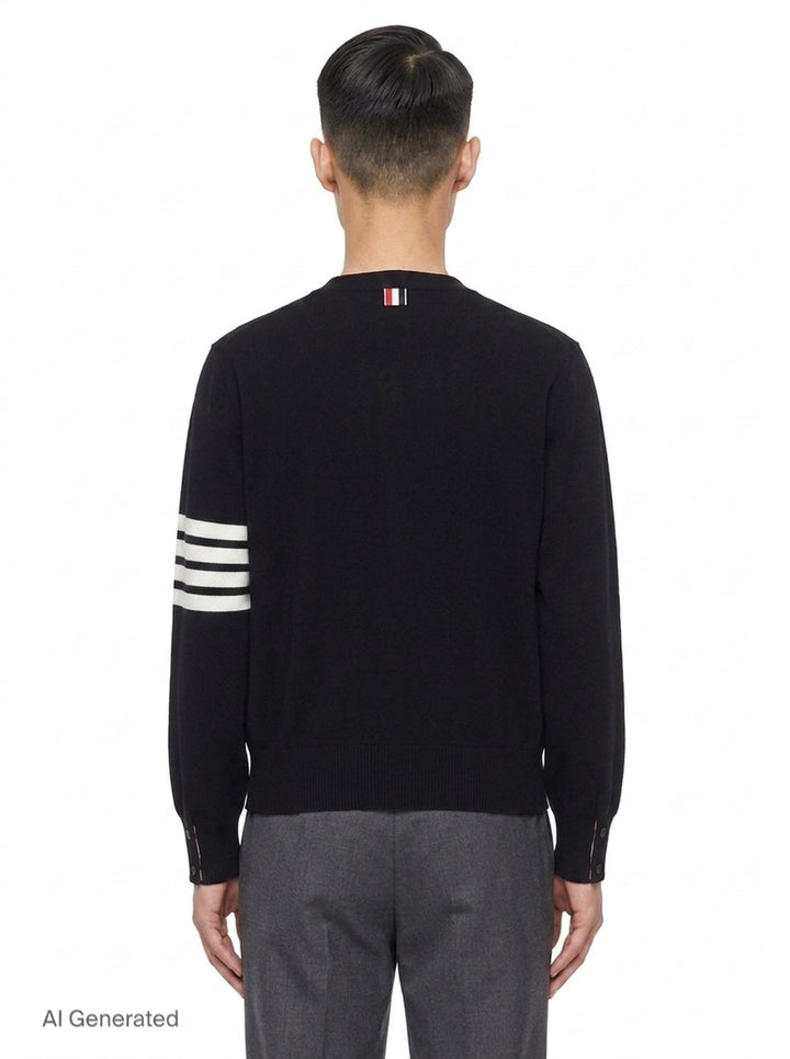 4-Bar V-Neck Cardigan | Thom Browne | Club21 - back