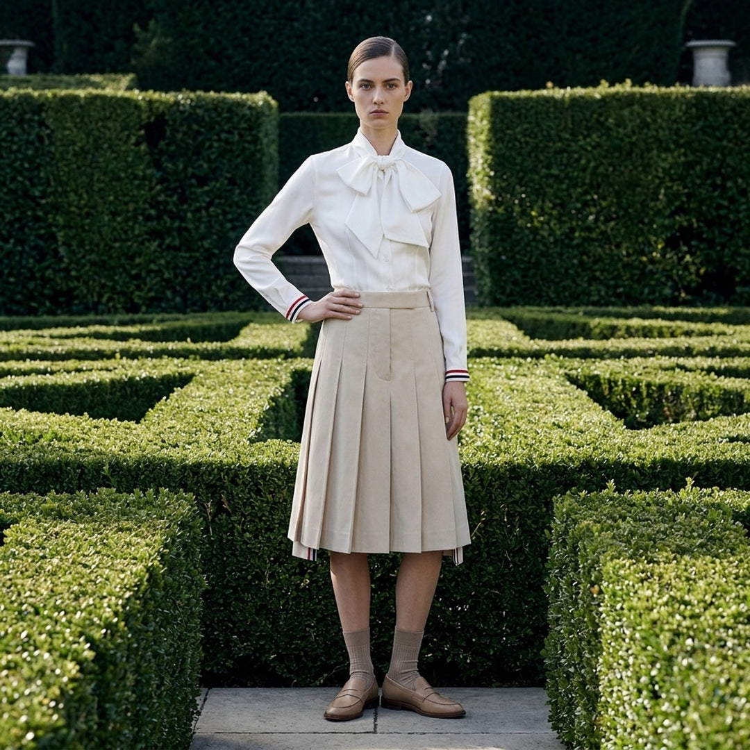 Bermuda Length Pleated Skirt | Thom Browne | Club21 - lifestyle