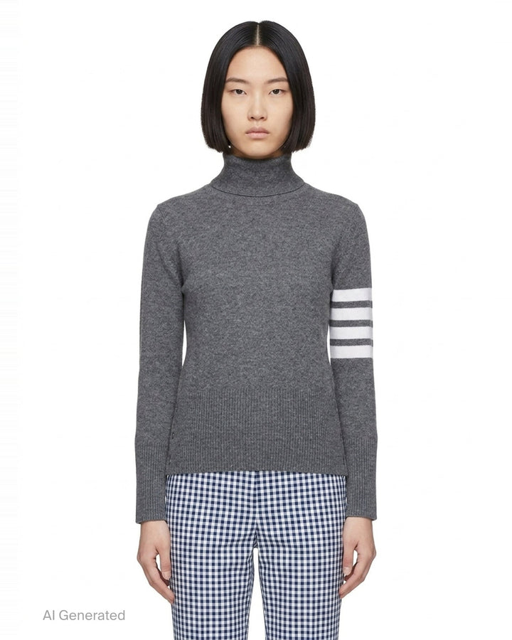 Cashmere Turtleneck Sweater | Thom Browne | Club21 - front