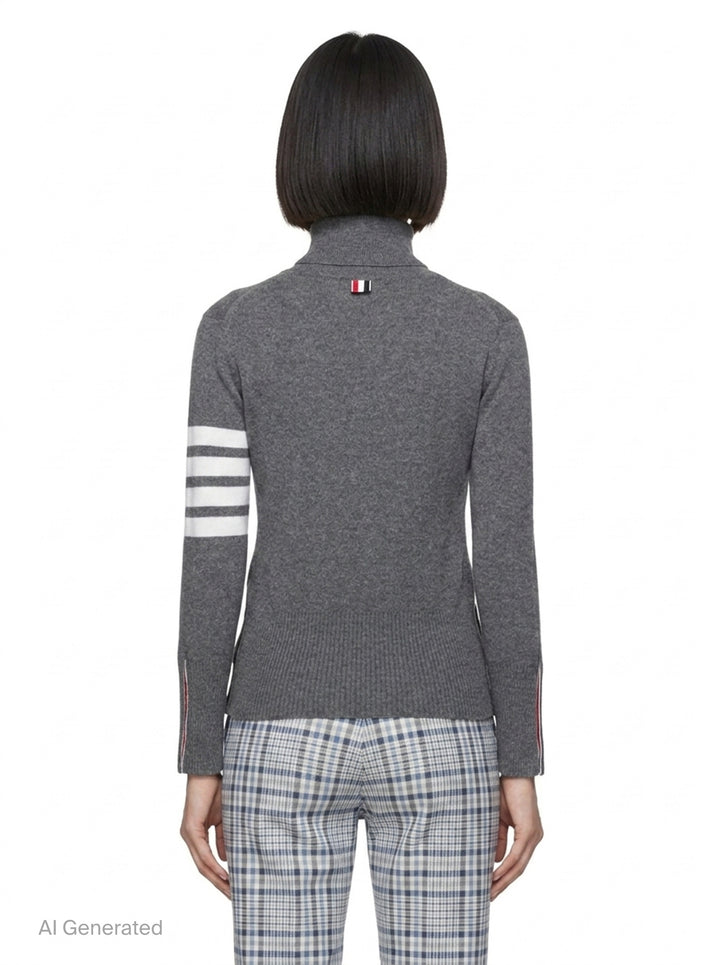 Cashmere Turtleneck Sweater | Thom Browne | Club21 - back