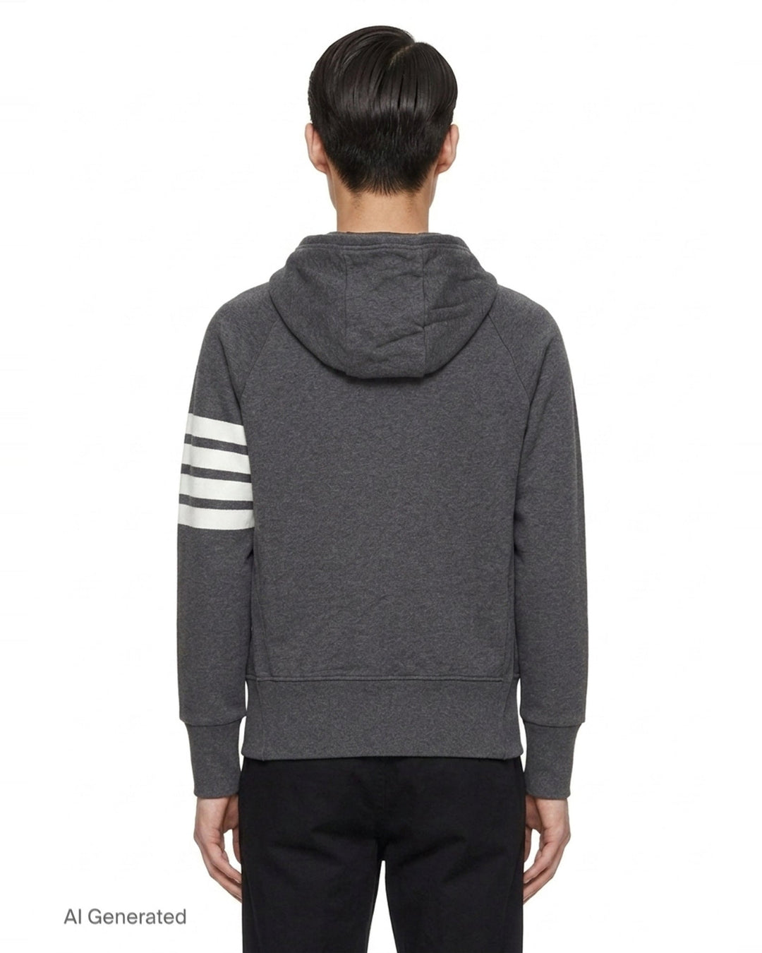Classic 4-Bar Full Zip Hoodie | Thom Browne | Club21 - back