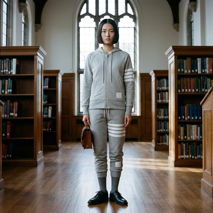 Classic 4-Bar Full Zip Hoodie | Thom Browne | Club21 - lifestyle